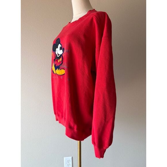 vintage 90s Genus red Disney Mickey Mouse crewneck sweatshirt - Picture 3 of 9